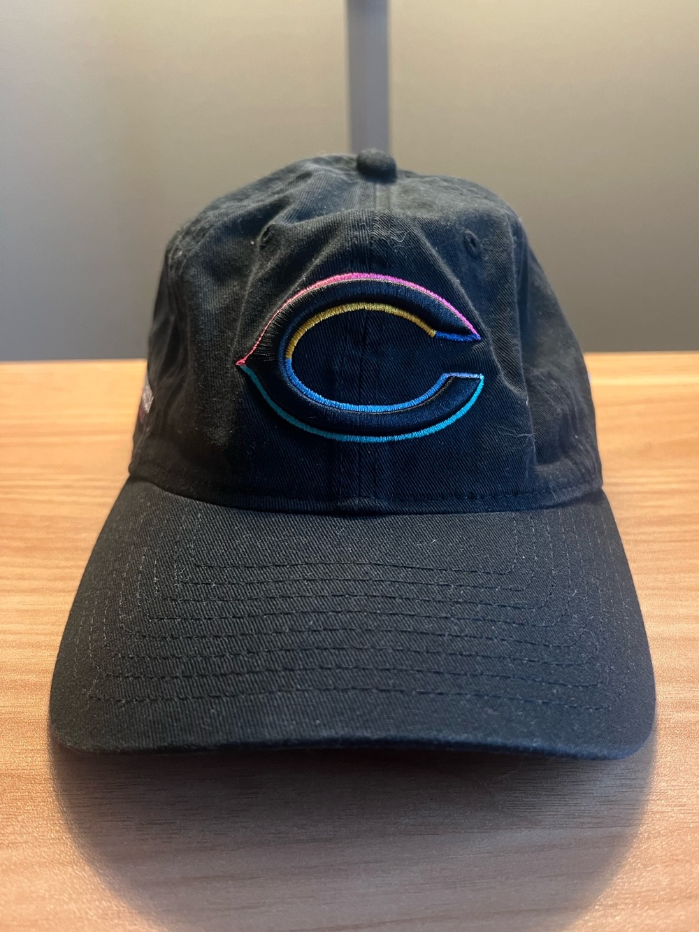 Chicago Bears New Era 2024 Crucial Catch Intercept Cancer Plaid Unisex Cap